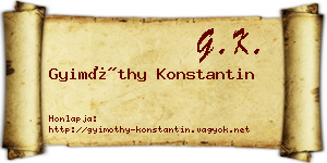 Gyimóthy Konstantin névjegykártya